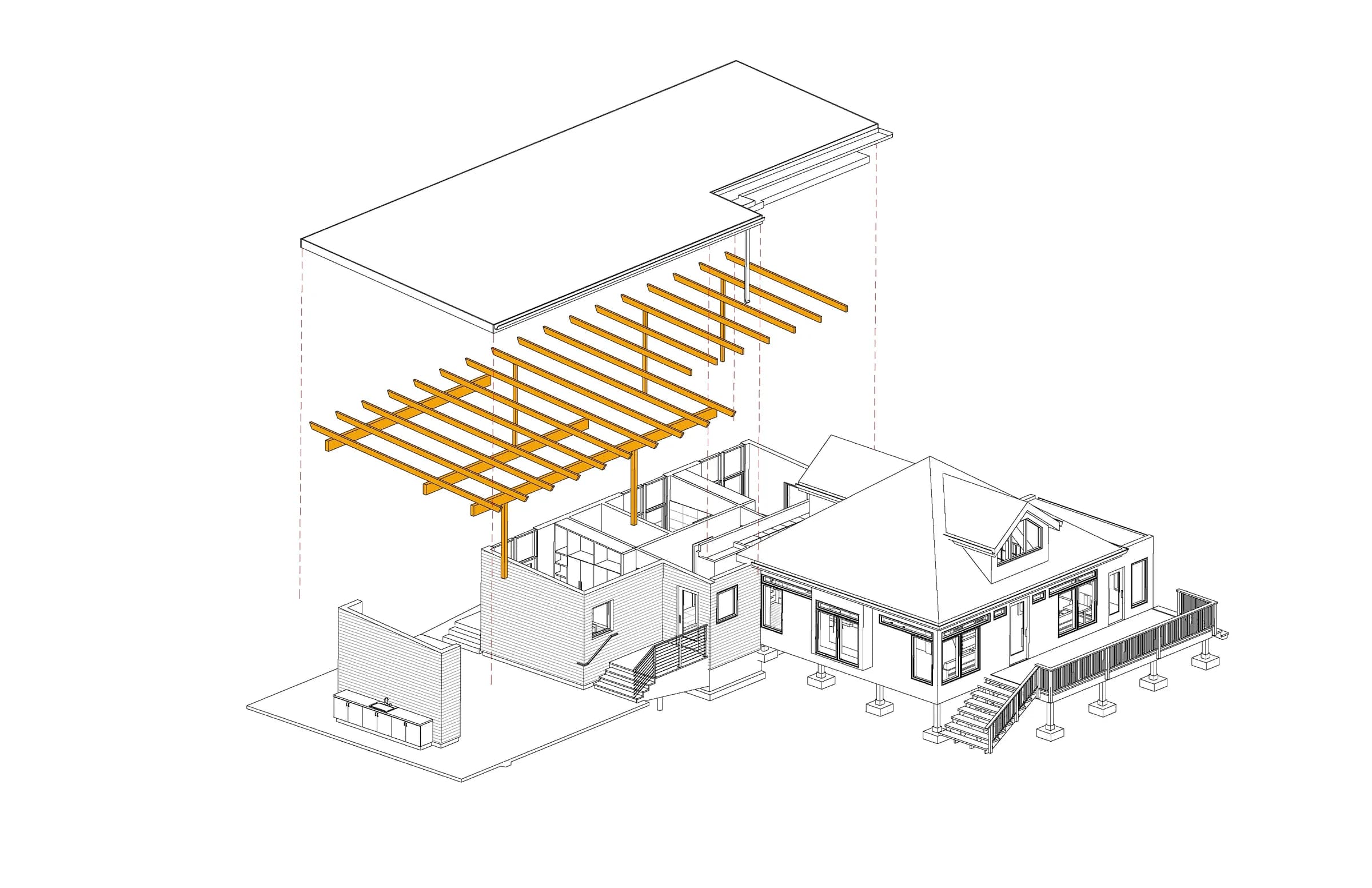 Axonometric view of the home