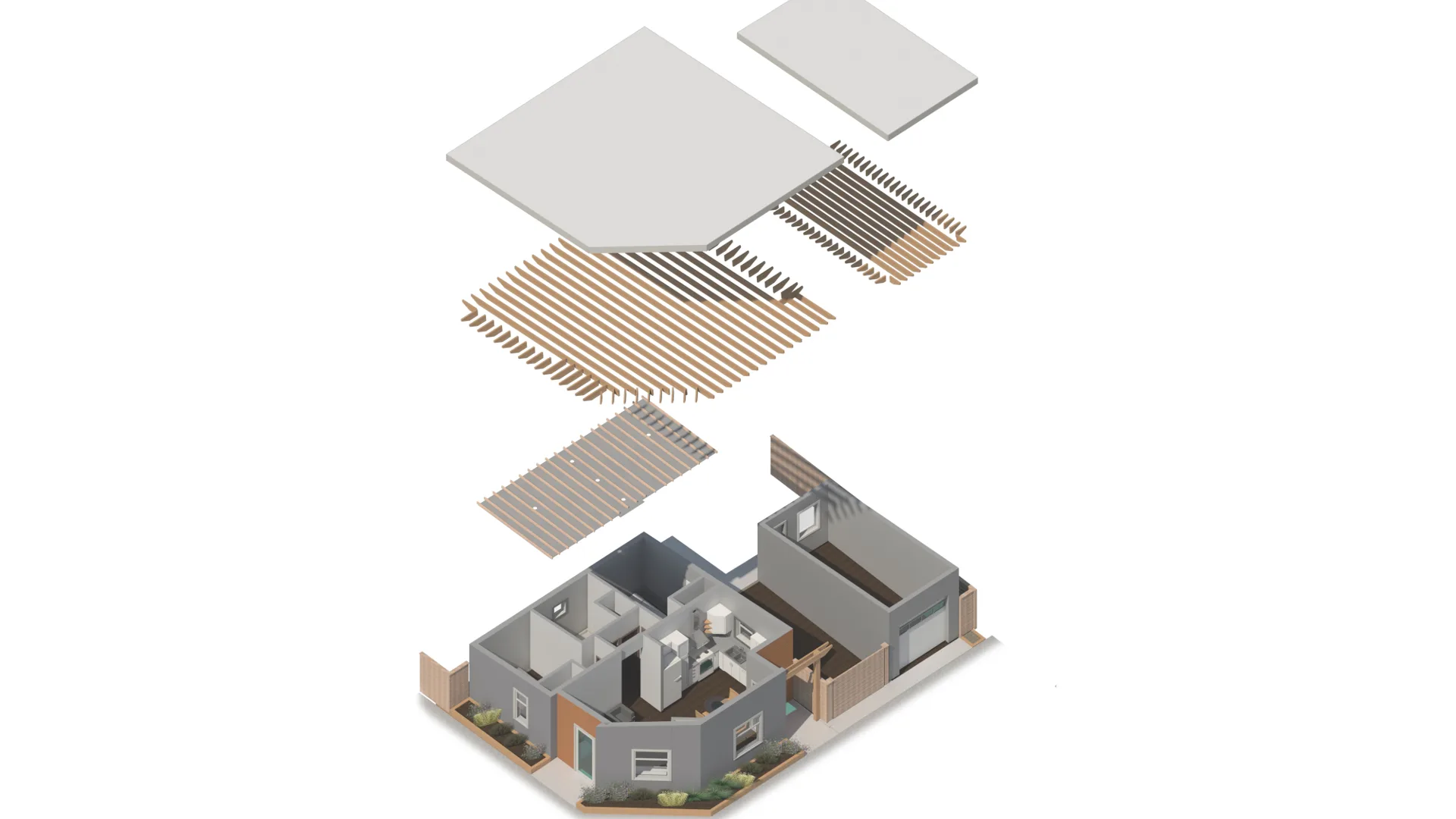 Axonometric exploded model