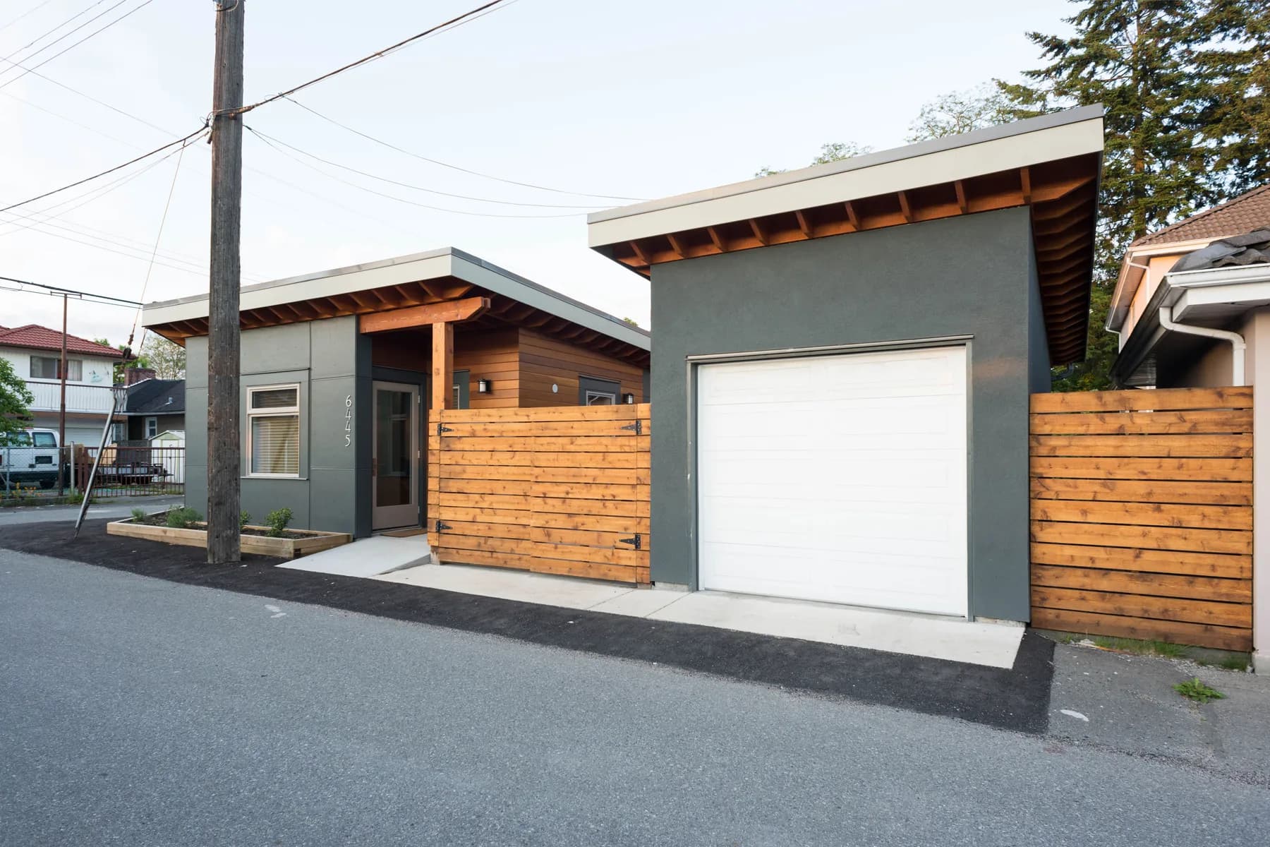Exterior photo showing combination of Cedar and Hardieboard